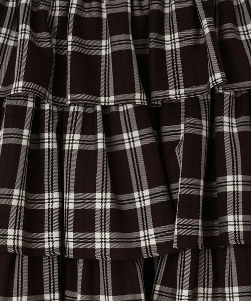 LOWRYS FARM（ローリーズファーム）の「チェックティアードスカート　598048（スカート・レディース・アイボリー/グリーン/ブラウン・FREE）」の11枚目の写真