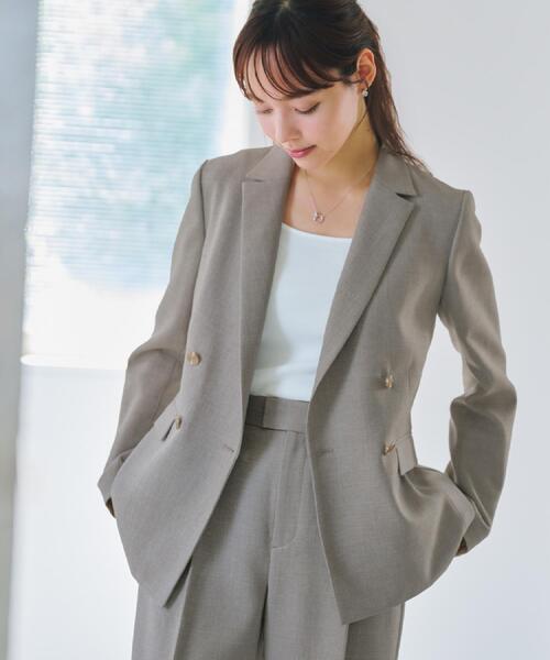 セール】《Oggi掲載》ダブルブレストテーラードジャケット