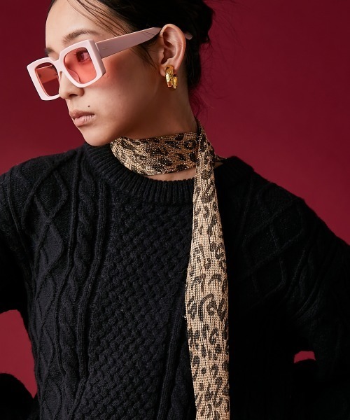 GEVS.(ジェイヴィス)の「アラン柄クルーネックニット<大きいサイズ有>GEVS.(ニット/セーター・レディース・ピンク/ブルー/ブラック・3L/LL/L/M/5L/4L)」の15枚目の写真