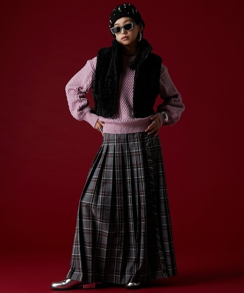 GEVS.(ジェイヴィス)の「アラン柄クルーネックニット<大きいサイズ有>GEVS.(ニット/セーター・レディース・ピンク/ブルー/ブラック・3L/LL/L/M/5L/4L)」の20枚目の写真