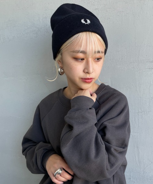 専用！FRED PERRY フレッドペリー 別注 ロゴ刺繍 シャギー ニット 人気 FRED PERRY フレッドペリー 別注 ロゴ刺繍 シャギー ニット