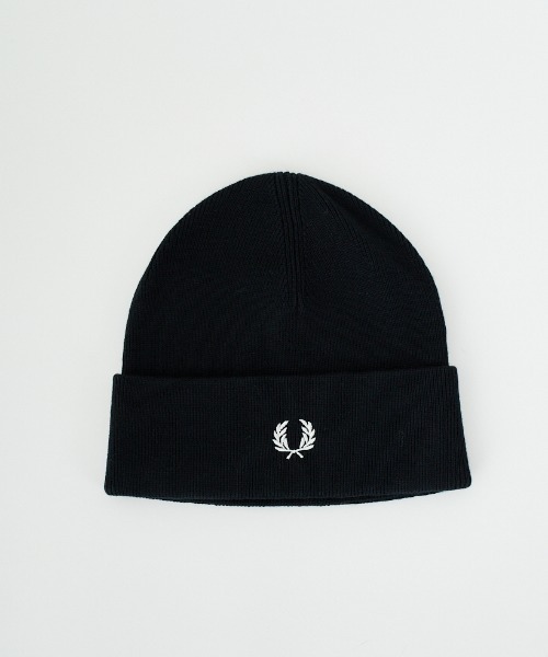 FRED PERRY（フレッドペリー）の「[FRED PERRY/フレッドペリー] ワンポイントロゴ刺繍 クラシックビーニー（ニットキャップ/ビーニー・レディース・ブラック/ネイビー・ONE SIZE）」の18枚目の写真