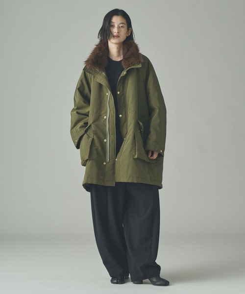 Curensology スウェーディッシュモッズコート Curensology(カレンソロジー)/＜&RC＞フェイクファーエリツキスウェー