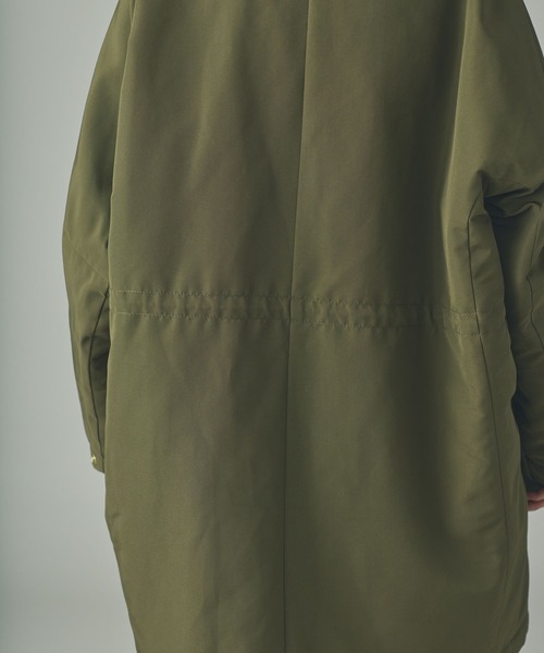 カレンソロジー　&RC スウェーディッシュモッズコート36カーキ Curensology(カレンソロジー)/＜&RC＞フェイクファーエリツキスウェー