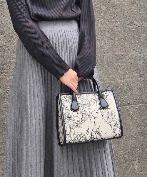 Bleu Bleuet（ブルーブルーエ）の「ゴブランスクエアミニトート（トートバッグ・レディース・ブラウン/グリーン/グレー/ブラック・FREE）」の2枚目の写真