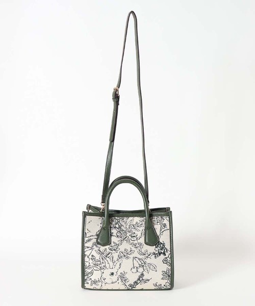 Bleu Bleuet（ブルーブルーエ）の「ゴブランスクエアミニトート（トートバッグ・レディース・ブラウン/グリーン/グレー/ブラック・FREE）」の6枚目の写真