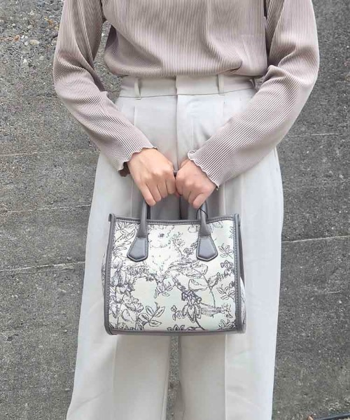 Bleu Bleuet（ブルーブルーエ）の「ゴブランスクエアミニトート（トートバッグ・レディース・ブラウン/グリーン/グレー/ブラック・FREE）」の15枚目の写真