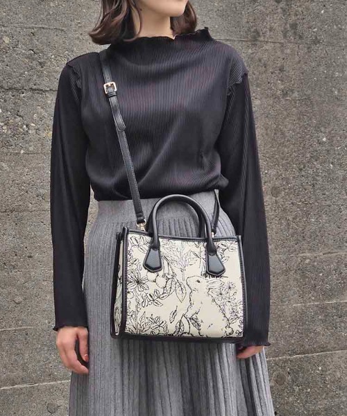 Bleu Bleuet（ブルーブルーエ）の「ゴブランスクエアミニトート（トートバッグ・レディース・ブラウン/グリーン/グレー/ブラック・FREE）」の11枚目の写真