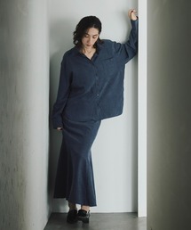 Bonjour Sagan（ボンジュールサガン）の「[SET]スエードタッチシャツ×マーメイドスカート（ワンピース・レディース）」