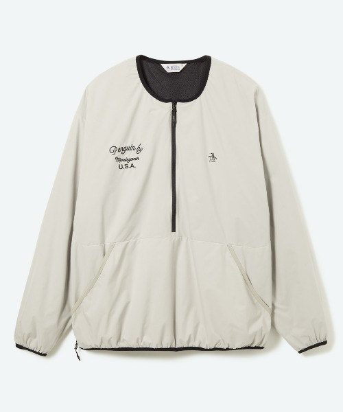 4WAY STRETCH BRUSHED MESH LINING PULLOVER