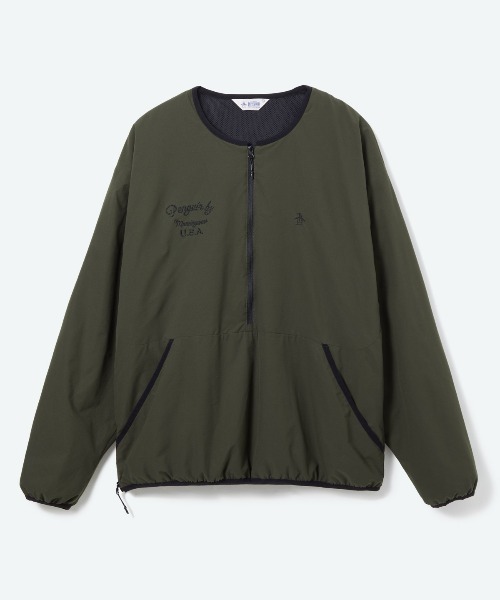 penguin BY MUNSINGWEAR(ペンギン バイ マンシングウェア)の「4WAY STRETCH BRUSHED MESH LINING PULLOVER 保温ストレッチジャケットゴルフウェア(ブルゾン・メンズ・ブラック/カーキ/ベージュ・L/XL/M)」の3枚目の写真