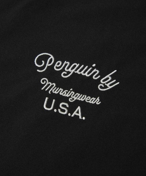 penguin BY MUNSINGWEAR(ペンギン バイ マンシングウェア)の「4WAY STRETCH BRUSHED MESH LINING PULLOVER 保温ストレッチジャケットゴルフウェア(ブルゾン・メンズ・ブラック/カーキ/ベージュ・L/XL/M)」の7枚目の写真