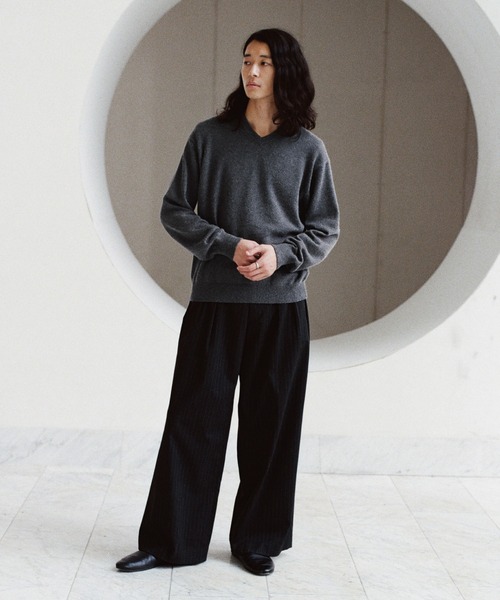 WYM LIDNM（ウィム バイ リドム）の「FOX BLEND STANDARD KNIT(V-NECK