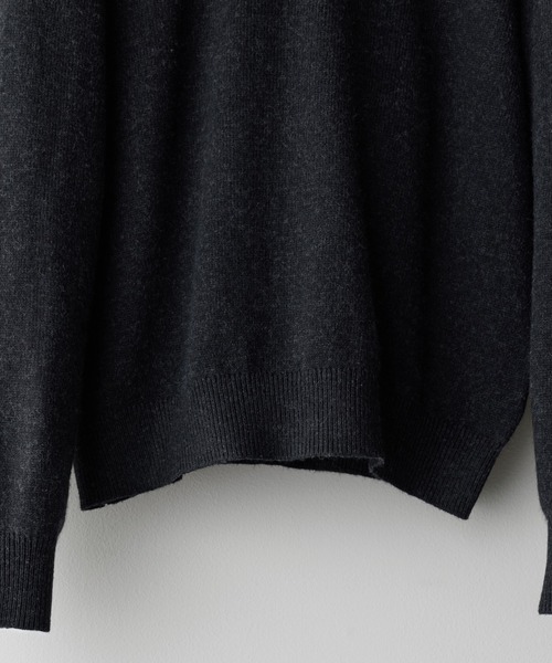 【最終値下げ　新品未使用】LIDNM☆ニット　Vネック☆M☆黒 FOX BLEND STANDARD KNIT(V-NECK / CREW-NECK)（ニット/セーター