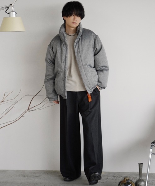 リドム　クルーネックニット LIDNM（リドム）の「CASHMERE MILLED CREW KNIT（ニット/セーター