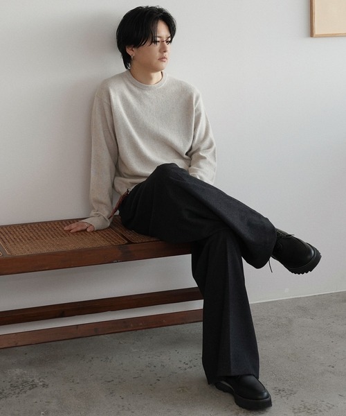 リドム　クルーネックニット FOX BLEND STANDARD KNIT(V-NECK / CREW-NECK)（ニット/セーター