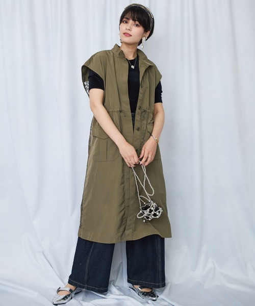 JETSET SOLO PLUS (ジェットセットソロプラス)の「【JETSET SOLO PLUS】タックショルダーベロアカットソー(Tシャツ/カットソー・レディース・ミント/ライトグレー/ブラック・FREE)」の10枚目の写真