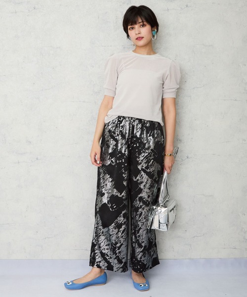 JETSET SOLO PLUS (ジェットセットソロプラス)の「【JETSET SOLO PLUS】タックショルダーベロアカットソー(Tシャツ/カットソー・レディース・ミント/ライトグレー/ブラック・FREE)」の18枚目の写真