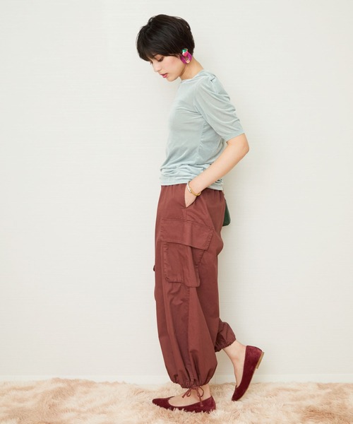 JETSET SOLO PLUS (ジェットセットソロプラス)の「【JETSET SOLO PLUS】タックショルダーベロアカットソー(Tシャツ/カットソー・レディース・ミント/ライトグレー/ブラック・FREE)」の22枚目の写真