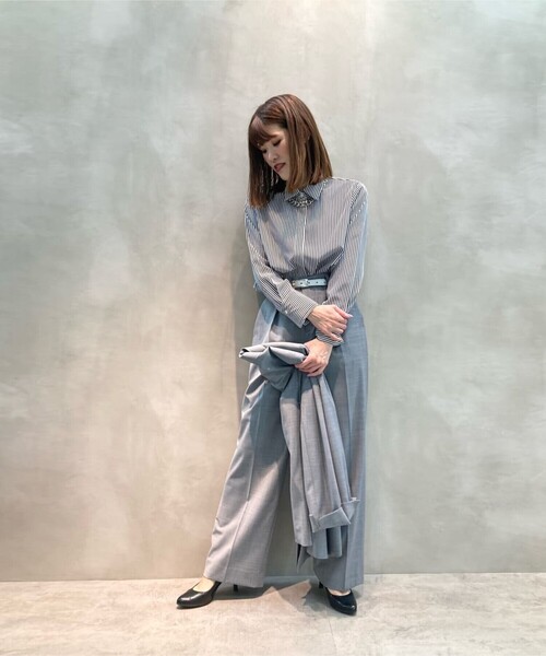 COMME CA(コムサ)の「デシンストライププリント シャツ(シャツ/ブラウス・レディース・ブラック・9号)」の15枚目の写真