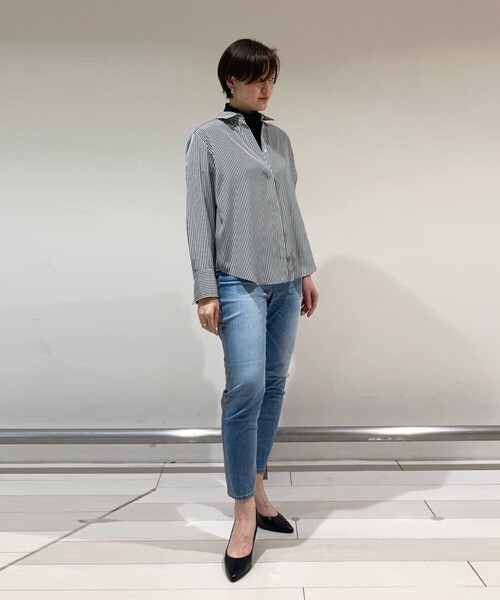COMME CA(コムサ)の「デシンストライププリント シャツ(シャツ/ブラウス・レディース・ブラック・9号)」の16枚目の写真