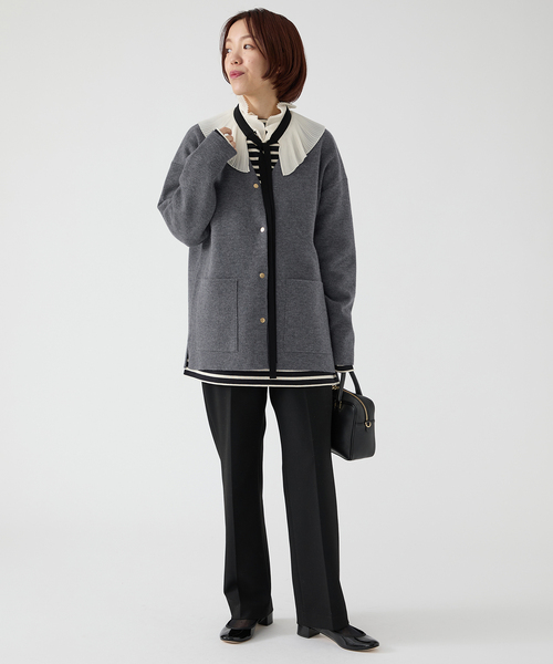 セール】ドットボタンVネックカーディガン（カーディガン/ボレロ