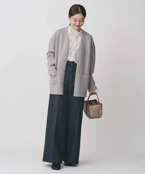 ドットボタンVネックカーディガン（カーディガン/ボレロ）｜IENA