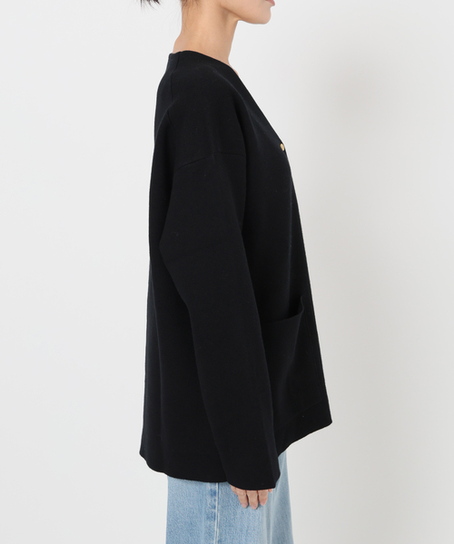 IENA(イエナ)の「ドットボタンVネックカーディガン(カーディガン/ボレロ・レディース・ブラック/グレー/チャコールグレー・FREE)」の12枚目の写真