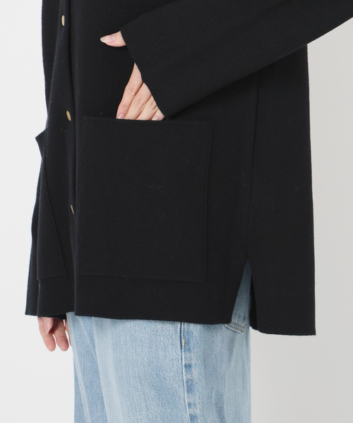 IENA(イエナ)の「ドットボタンVネックカーディガン(カーディガン/ボレロ・レディース・ブラック/グレー/チャコールグレー・FREE)」の14枚目の写真