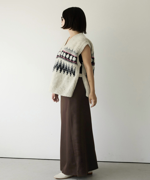 IENA LA BOUCLE(イエナラブークル)の「IENA LA BOUCLE ウールサキソニーIラインスカート(スカート・レディース・ブラック/ブラウン・36/38)」の20枚目の写真