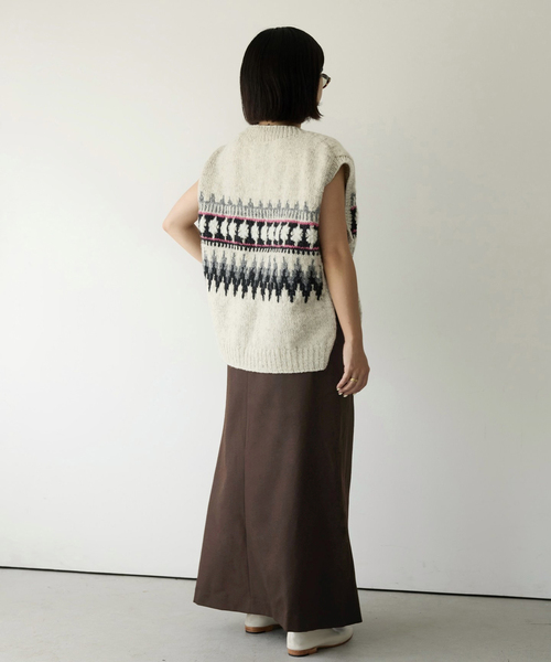 IENA LA BOUCLE(イエナラブークル)の「IENA LA BOUCLE ウールサキソニーIラインスカート(スカート・レディース・ブラック/ブラウン・36/38)」の21枚目の写真
