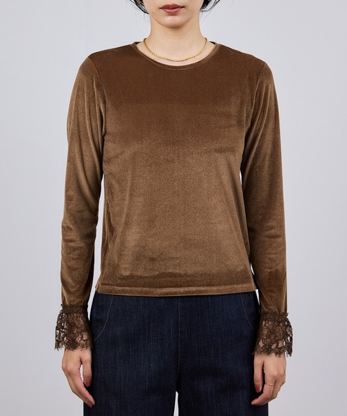 ROPE'（ロペ）の「レース袖シアーベロアカットソー/イージーケア（Tシャツ/カットソー・レディース・ピンク系その他2/ブラック/ブラウン・FREE）」の19枚目の写真