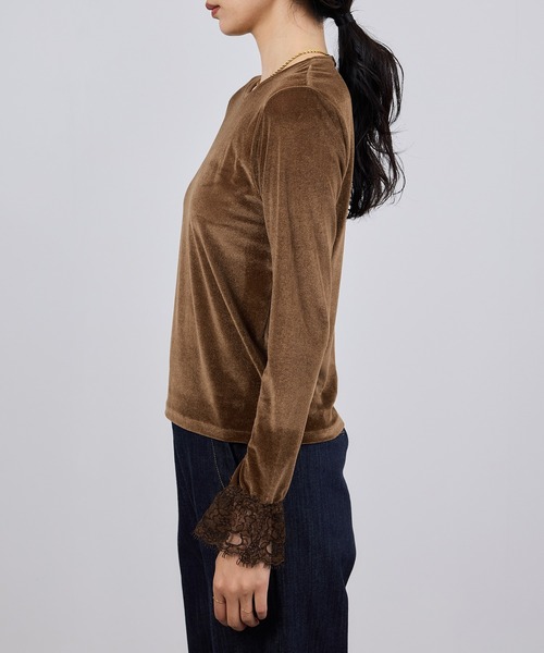 ROPE'（ロペ）の「レース袖シアーベロアカットソー/イージーケア（Tシャツ/カットソー・レディース・ピンク系その他2/ブラック/ブラウン・FREE）」の20枚目の写真