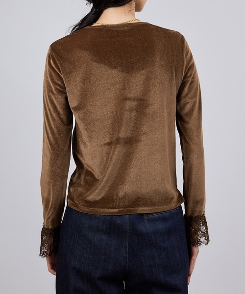 ROPE'（ロペ）の「レース袖シアーベロアカットソー/イージーケア（Tシャツ/カットソー・レディース・ピンク系その他2/ブラック/ブラウン・FREE）」の21枚目の写真