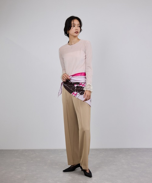 ROPE'（ロペ）の「レース袖シアーベロアカットソー/イージーケア（Tシャツ/カットソー・レディース・ピンク系その他2/ブラック/ブラウン・FREE）」の14枚目の写真