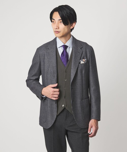 gim（ジム）の「＜gim＞25F H/MLN ニット ジレ ベスト -ウォッシャブル-（ニット/セーター・メンズ・ダークグレー/ブラック・L/M）」の3枚目の写真