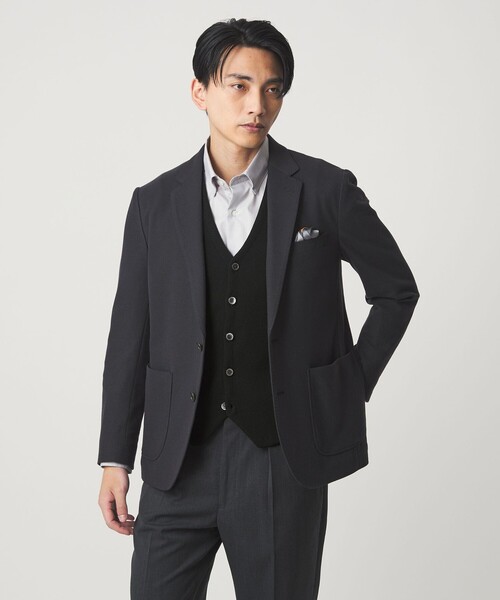 gim（ジム）の「＜gim＞25F H/MLN ニット ジレ ベスト -ウォッシャブル-（ニット/セーター・メンズ・ダークグレー/ブラック・L/M）」の6枚目の写真