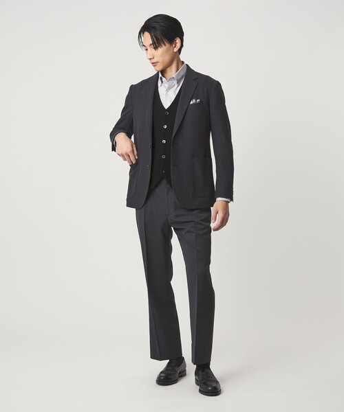 gim（ジム）の「＜gim＞25F H/MLN ニット ジレ ベスト -ウォッシャブル-（ニット/セーター・メンズ・ダークグレー/ブラック・L/M）」の7枚目の写真