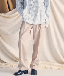 MAISON SPECIAL | 《UNISEX》4 Colors Chambray Washable Wool One Tuck Straight Pants/4色シャンブレーウォッシャブルウールワンタックストレートパンツ【MAISON SPECIAL/メゾンスペシャル】(スラックス)