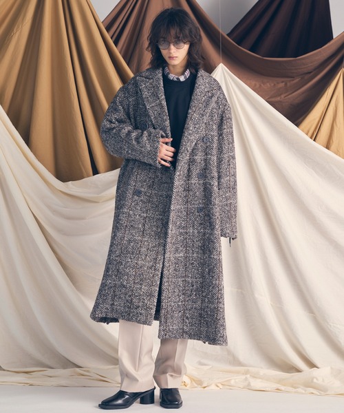 MAISON SPECIAL（メゾンスペシャル）の「《UNISEX》4 Colors Chambray Washable Wool One Tuck Straight Pants/4色シャンブレーウォッシャブルウールワンタックストレートパンツ【MAISON SPECIAL/メゾンスペシャル】（スラックス・メンズ・ブラック/チャコールグレー/ホワイト/グレー/ダークブルー・1/2/0）」の22枚目の写真