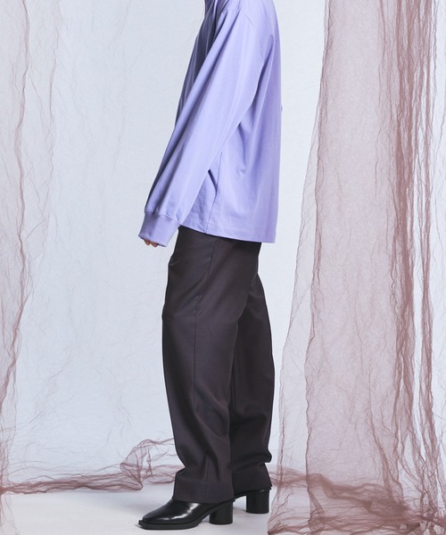 MAISON SPECIAL(メゾンスペシャル)の「《UNISEX》4 Colors Chambray Washable Wool One Tuck Straight Pants/4色シャンブレーウォッシャブルウールワンタックストレートパンツ【MAISON SPECIAL/メゾンスペシャル】(スラックス・メンズ・ブラック/チャコールグレー/ホワイト/グレー/ダークブルー/ダークネイビー・1/2/0)」の16枚目の写真
