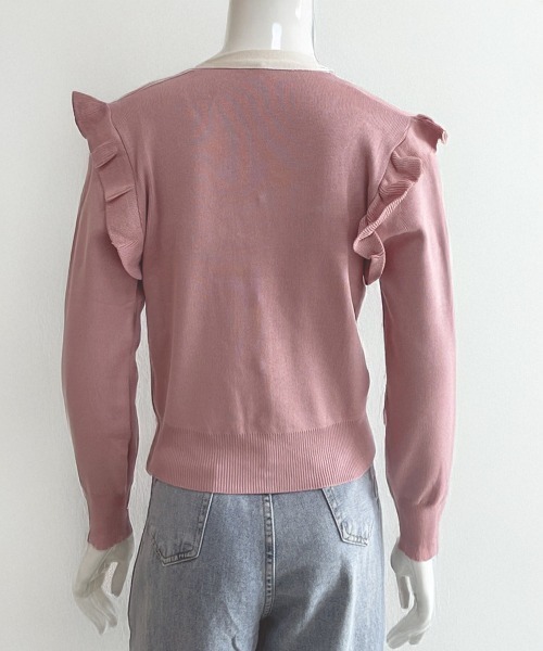 Miniministore(ミニミニストア)の「ボウタイニットトップス レディース 大人(ニット/セーター・レディース・ブラック/ホワイト/ワインレッド/ピンク・FREE)」の15枚目の写真