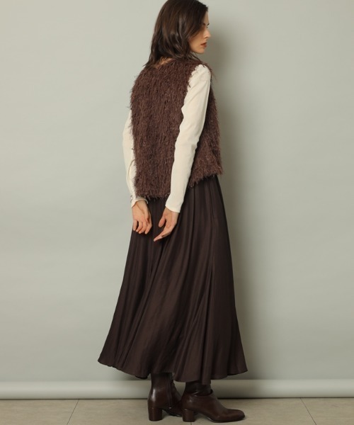 CADUNE（カデュネ）の「エアリーフレアスカート（スカート・レディース・ダークブラウン・34/36/38）」の13枚目の写真