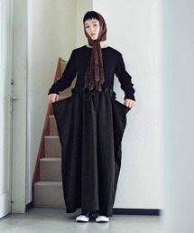MEDE19F（メデジュウキュウ）の「ＭＥＤＥ１９Ｆ　異素材ドッキングワンピース〈ブラック〉（ワンピース）」
