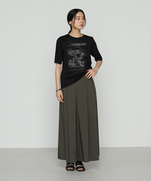 Gabardine K.T(ギャバジンケーティー)の「プレーティング天竺 星柄Tシャツ(Tシャツ/カットソー・レディース・ライトグレー/ホワイト/ブラック・9号/5号)」の8枚目の写真
