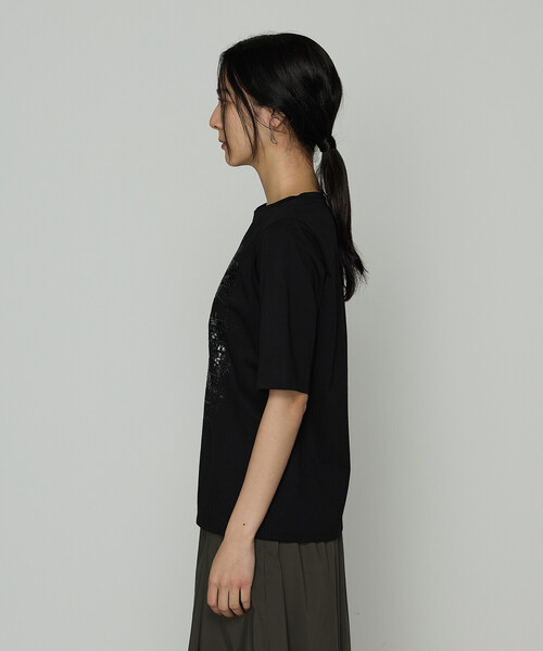 Gabardine K.T(ギャバジンケーティー)の「プレーティング天竺 星柄Tシャツ(Tシャツ/カットソー・レディース・ライトグレー/ホワイト/ブラック・9号/5号)」の11枚目の写真