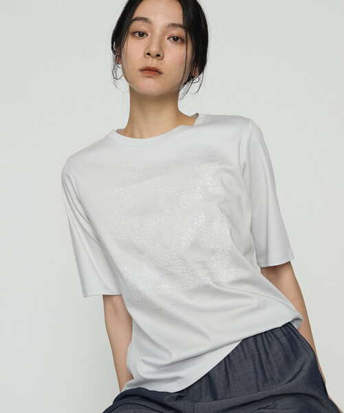 Gabardine K.T(ギャバジンケーティー)の「プレーティング天竺 星柄Tシャツ(Tシャツ/カットソー・レディース・ライトグレー/ホワイト/ブラック・9号/5号)」の20枚目の写真