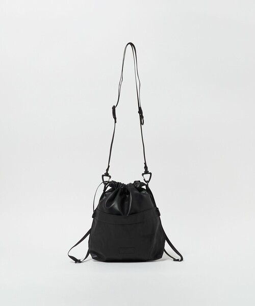 BAICYCLON by Bagjack（バイシクロン バイ バグジャック）の「＜BAICYCLON＞レザーライク ドロー ストリング 巾着 バッグ（ショルダーバッグ・メンズ・ブラック・FREE）」の3枚目の写真