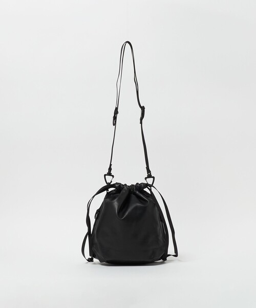 BAICYCLON by Bagjack（バイシクロン バイ バグジャック）の「＜BAICYCLON＞レザーライク ドロー ストリング 巾着 バッグ（ショルダーバッグ・メンズ・ブラック・FREE）」の5枚目の写真