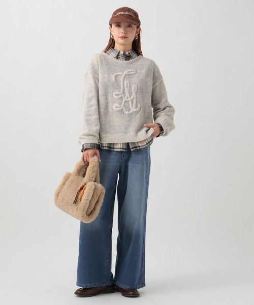 BAYFLOW（ベイフロー）の「[WEB限定/XSサイズ]裏起毛ワイドデニム（デニムパンツ・レディース・インディゴブルー/ブルー・X-SMALL/SMALL/MEDIUM）」の6枚目の写真